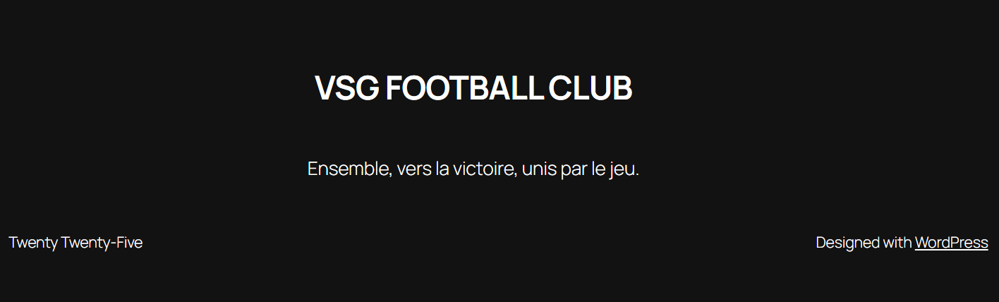 Composition du Footer VSG