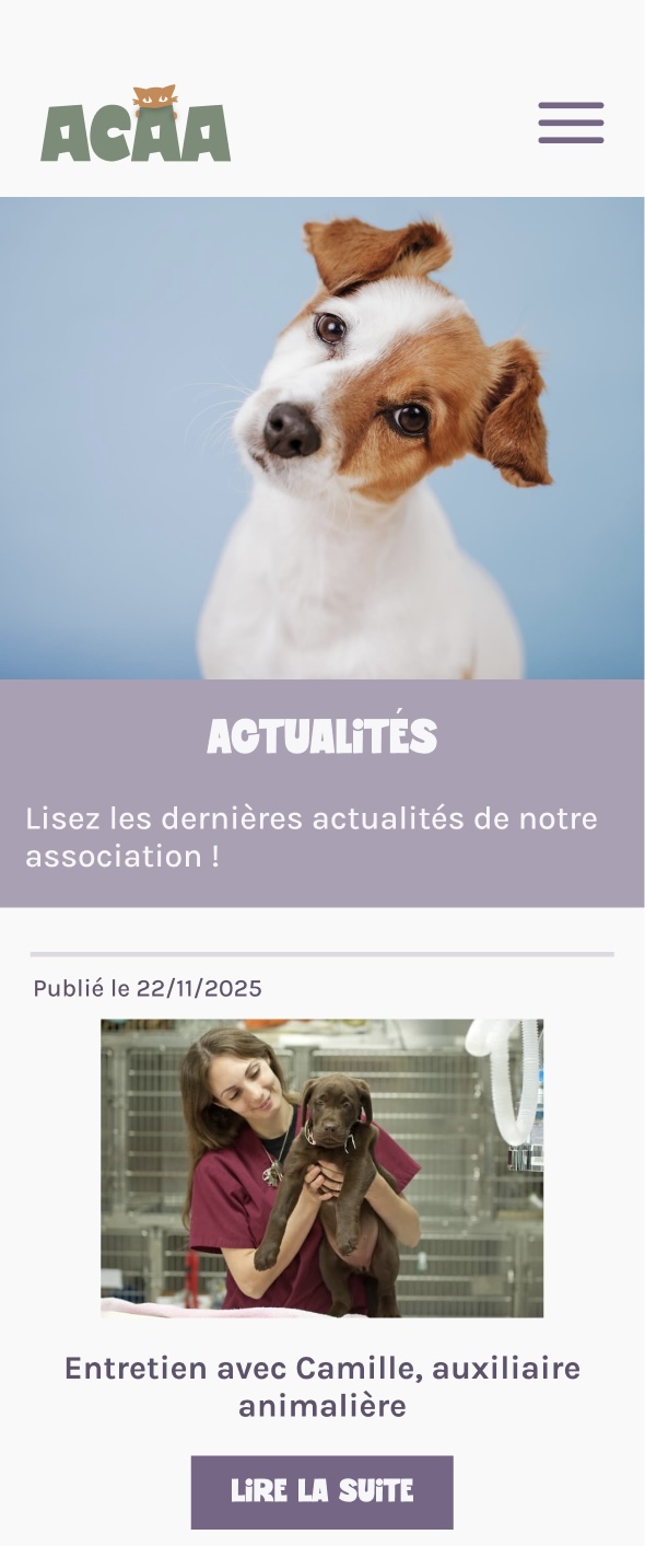 Maquette page actualité